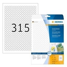 Ετικέτα Super Print Herma 4385 10mm 25φ. Στρογγυλή  Αυτοκόλλητες Ετικέτες