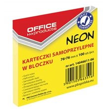 Αυτοκόλλητες Σημειωσεις Office Products Neon 76x76mm 100τμχ Κίτρινο 14046611-06  Post It - Χαρτάκια
