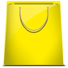 Τσάντα Δώρου Χάρτινη Marpiram 18.5x23x10 Yellow Medium LX45  Τσάντες Δώρου