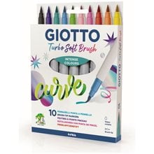 Μαρκαδόρος Πινέλο Giotto Turbo Soft Brush 10τμχ.  Μαρκάδοροι Ψιλής Γραφής
