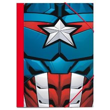 Ντοσιέ με Λάστιχο Χάρτινο 25χ35 Captain America 506054  Ντοσιέ