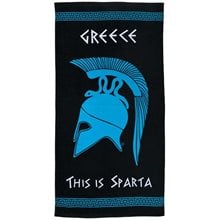 Πετσέτα Παραλίας Περικεφαλαία Μαύρη-Μπλε 50800671  Αξεσουάρ Φαγητού