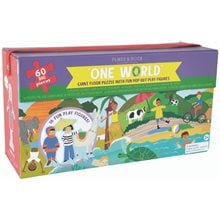 Παζλ Floss Rock 60τμχ One World με 16 Pop Out Φιγούρες 43P6369  Παζλ Παιδικά