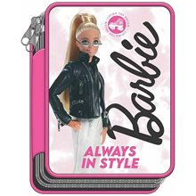 Κασετίνα Gim Διπλή Γεμάτη Barbie Trend Flash 349-71100  Κασετίνες Γεμάτες