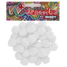Pompons Describo 25mm Σετ 50τεμ. Λευκό  Υλικά Κατασκευών & DIY