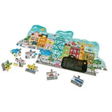 Hape Happy Puzzles Χαρτινο  Παζλ Animated City-49Τμχ (E1629)  Ξύλινα Παιχνίδια