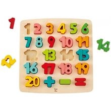 Hape Happy Puzzles Ξύλινο Παζλ Αριθμοί Chunky Number Math Peg (E1550A)  Εκπαιδευτικά - Montessori