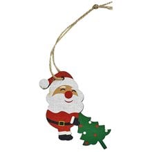 Στολίδι Ξύλινο Άγιος Βασίλης Με Δέντρο 8cm Xmasfest 1133176  Κρεμαστά Στολίδια