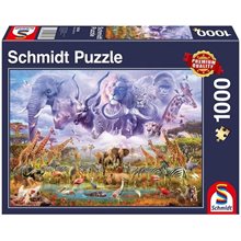 Πάζλ Schmidt Animals at the Waterhole 2D 1000 Κομμάτια 58356  Παζλ