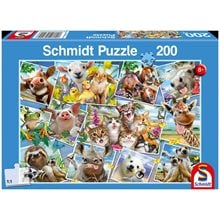 Πάζλ Schmidt Selfie Animals 200pcs για 8+ Ετών 56294  Παζλ Παιδικά