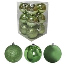 Μπάλες Πράσινες Μιξ Πακ=6τεμ Φ8 Φ8cm Xmasfest 1132559  Μονόχρωμες ιδιαίτερες