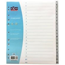 Διαχωριστικά EX-OF ΕΥΡΕΤΗΡΙΑ Α-Ω ΜΕΓΑΛΑ Α4 PP ΓΚΡΙ  Διαχωριστικά