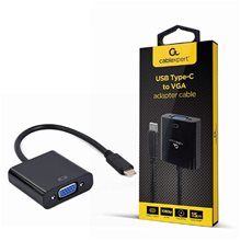 CABLEXPERT USB TYPE-C TO VGA ADAPTER CABLE 15CM BLACK RETAIL PACK  Καλώδια οθονών
