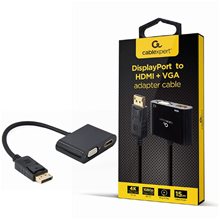 CABLEXPERT DISPLAYPORT MALE TO HDMI FEMALE+VGA FEMALE ADAPTER CABLE BLACK  Καλώδια οθονών