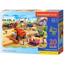 Παζλ Castorland 20 Maxi Work On The Farm C-02436-1  Παζλ Παιδικά