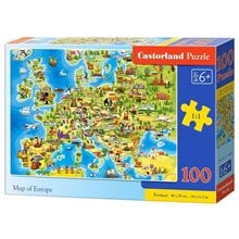 Παζλ Castorland 100τμχ  Map Of Europe  Παζλ Παιδικά