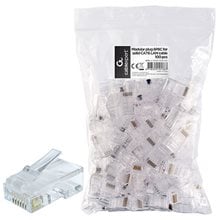 CABLEXPERT MODULAR PLUG 8P8C FOR SOLID CAT6 LAN CABLE 100PCS/BAG  Καλώδια Δικτύου