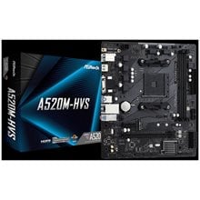 ASROCK MB A520M-HVS, SOCKET AMD AM4, CS AMD A520, 2 DIMM SOCKETS DDR4, DSUB/HDMI, PCI-E GEN 3.0, GIGABIT LAN, MICRO-ATX, 2YW.  Μητρικές κάρτες