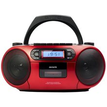 AIWA PORTABLE CD/MP3/USB/TAPE/BT WITH FM PLL RADIO RED  Φορητά Ηχεία