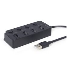 GEMBIRD USB 2.0 4-PORT HUB WITH SWITCHES BLACK  USB Hubs