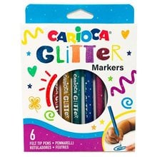 Carioca Glitter Μαρκαδόροι Ζωγραφικής σε 6 Χρώματα 42190  Μαρκαδόροι Διάφοροι