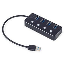 GEMBIRD USB3.1 (GEN1) POWERED 4-PORT HUB WITH SWITCHES  USB Hubs