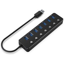 Gembird 7-Port USB3.1 (Gen1) Hub With Switches  USB Hubs