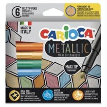 Μαρκαδόροι Carioca Jumbo Metallic Σετ 6τμχ 43161  Μαρκαδόροι Διάφοροι
