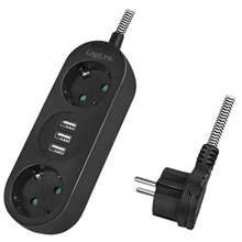 Socket 2xSchuko with 3xUSB Logilink LPS262U 1,5m  Πολύμπριζα - UPS