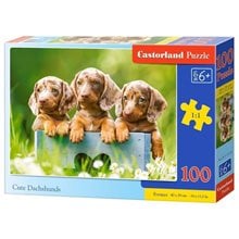 Παζλ Castorland 100 τμχ. Cute Dachshunds  40x29cm B-111213  Παζλ Παιδικά