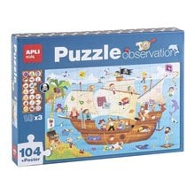 Apli Observation Puzzle Pirate Ship 104τμχ + Poster 17917  Παζλ Παιδικά