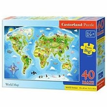 Παζλ Castorland 40 Maxi World Map 59x40cm B-040117-1  Παζλ Παιδικά