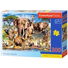 Παζλ Castorland 200 τμχ. Savanna Animals 40x29cm B-222155  Παζλ Παιδικά