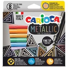 Μαρκαδόροι Carioca Σετ Ψιλοί Metallic 8τμχ 43162  Μαρκάδοροι Ψιλής Γραφής