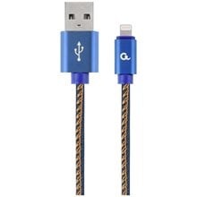 CABLEXPERT PREMIUM JEANS 8-PIN CABLE WITH METAL CONNECTORS 2M BLUE  Καλώδια - Adaptors