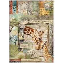 Stamperia Ριζόχαρτο Decoupage A4 Giraffe, Savana  Ριζόχαρτα για Decoupage