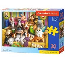 Παζλ Castorland 70τμχ Playful Pets B-070176  Παζλ Παιδικά