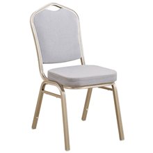 HILTON Καρέκλα Μέταλλο Βαφή Light Gold, Ύφασμα Γκρι ΕΜ513,51  Καρέκλες - Τραπέζια - Βοηθητικά
