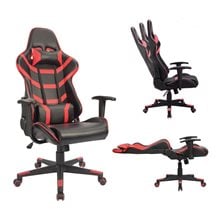 BF9050 Gaming Πολυθρόνα Γραφείου, Ανάκλιση Πλάτης Έως 90°, PU Μαύρο - Κόκκινο ΕΟ588,1  Καρέκλες Gaming