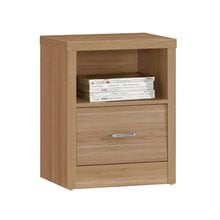 CALIBER Κομοδίνο με 1 Συρτάρι + 1 Ράφι, Απόχρωση Sonoma Oak Ε7387  Κομοδίνα