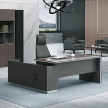 ADVANCE Γραφείο Δεξιά Γωνία Σκούρο Καρυδί - Sky Grey ΕΟ820,R  Γραφεία