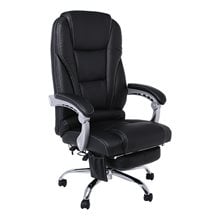 BF8550 Massage Relax Πολυθρόνα Γραφείου Διευθυντή, Βάση Χρώμιο με Υποπόδιο, Pu  Μαύρο ΕΟ284,1  Καθίσματα Διευθυντικά
