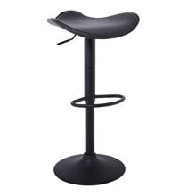 Saddle Σκαμπό Bar, Μέταλλο Βαφή Μαύρο, Pvc Μαύρο, Ρύθμιση Ύψους, Περιστρεφόμενο ΕΜ100,7Μ  Bar Τραπέζια & Σκαμπώ