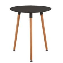 ART Τραπέζι Οξιά Φυσικό, MDF  Μαύρο Ε7089,2  Τραπέζια Τραπεζαρίας & Κουζίνας