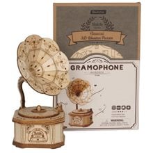 Robotime DIY Puzzle Gramophone 3D Wooden Puzzle 122pcs  Κατασκευές