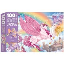 Hinkler Children’s Sparkly Jigsaw: Unicorn Kingdom 100pcs  Παζλ Παιδικά