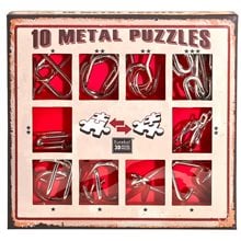 Eureka Puzzles 10 Metal Puzzles - Κόκκινο Σετ  Παζλ Ενηλίκων