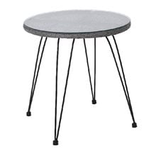 SALSA Τραπέζι Μέταλλο Βαφή Μαύρο, Wicker Γκρι Ε244,Τ1  Τραπέζια - Τραπεζάκια - Σκαμπώ
