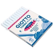 Μαρκαδόρος Giotto 12 Τεμ, Turbo Maxi Magenta  Μαρκάδοροι Χονδρής Γραφής