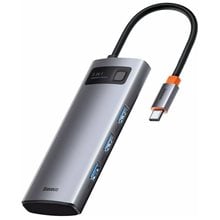 Baseus Metal Gleam USB-C Docking Station με HDMI 4K PD Ασημί (CAHUB-CX0G) (BASCAHUBCX0G)  Docking Stations Laptop
